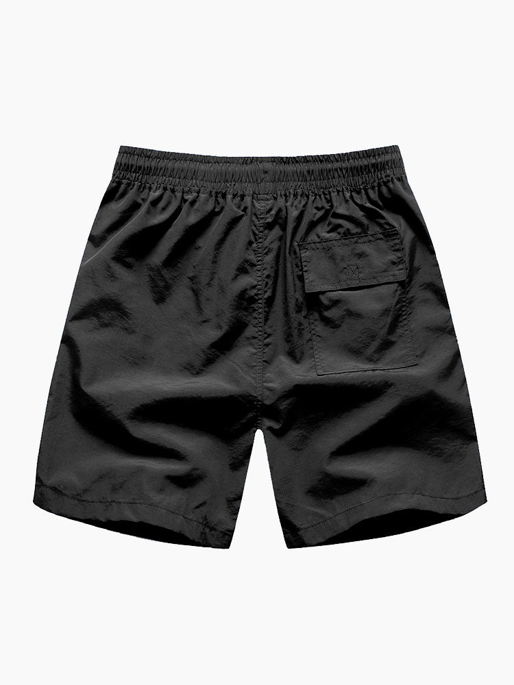 Ink Mountain Shirt & Man Mid Length Drawstring Swim Shorts