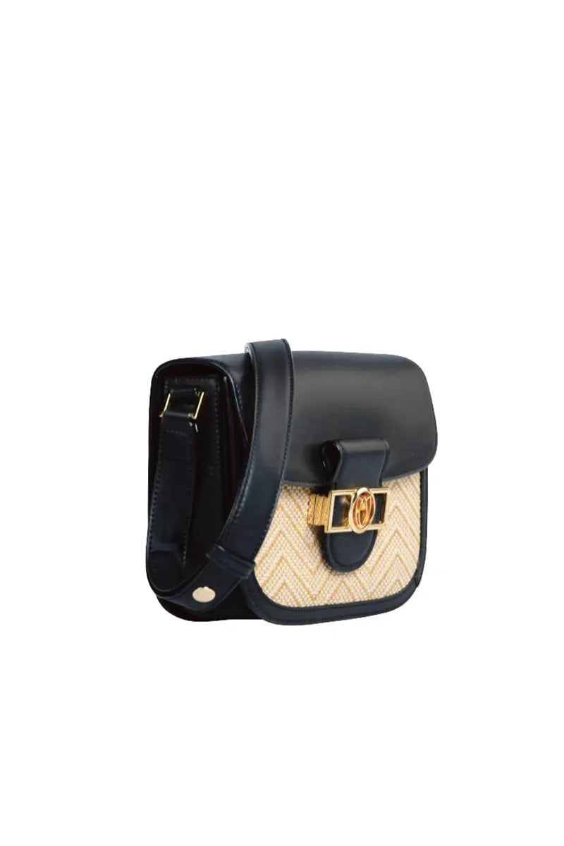 Colorblock Saddle Crossbody Bag