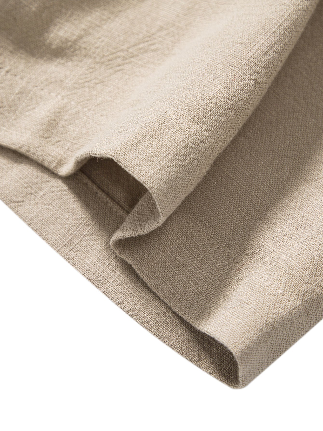 Linen And Rayon Blend Stand Collar Shirt