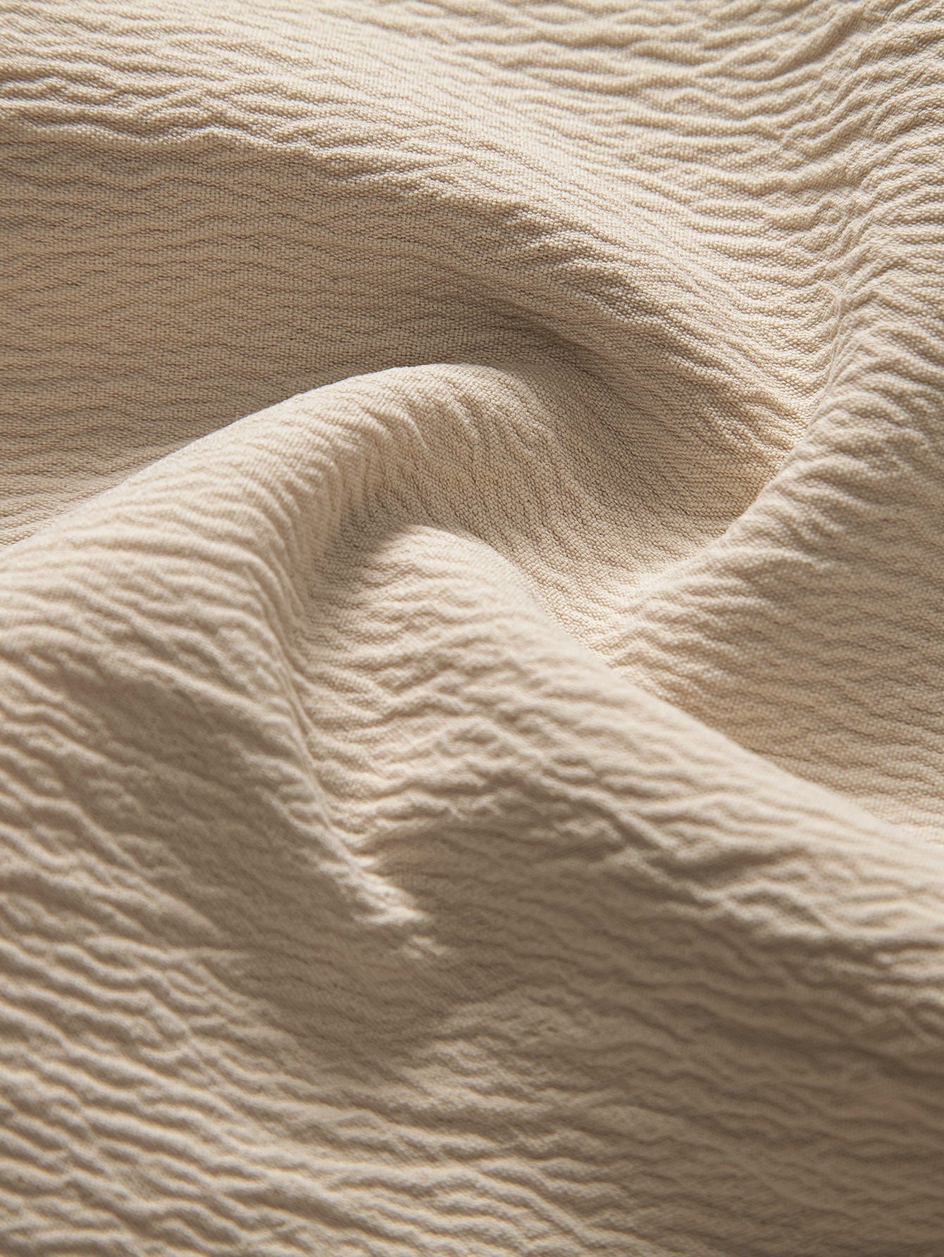 Linen Rayon Blend Button Up Shirt & Wrinkle Textured Straight Leg Pants