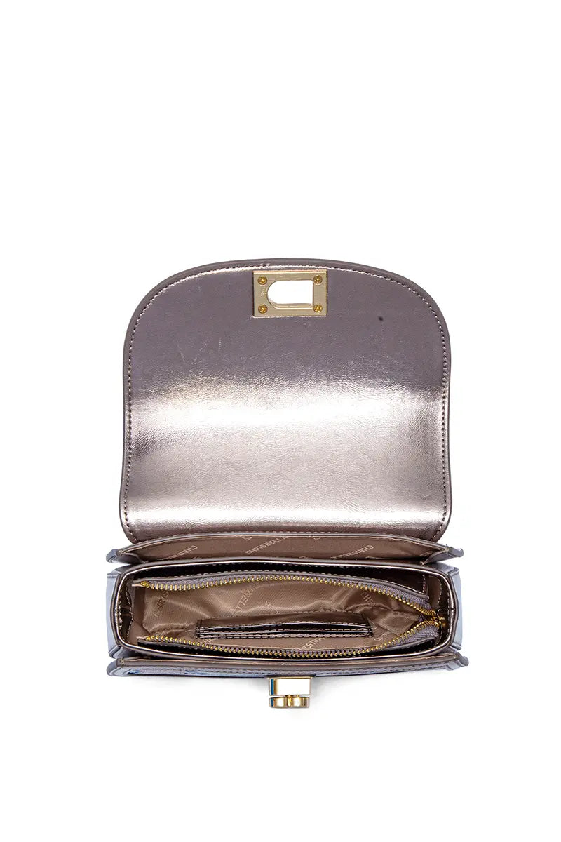 CHRISBELLA Embroidered Bamboo Handle Bag