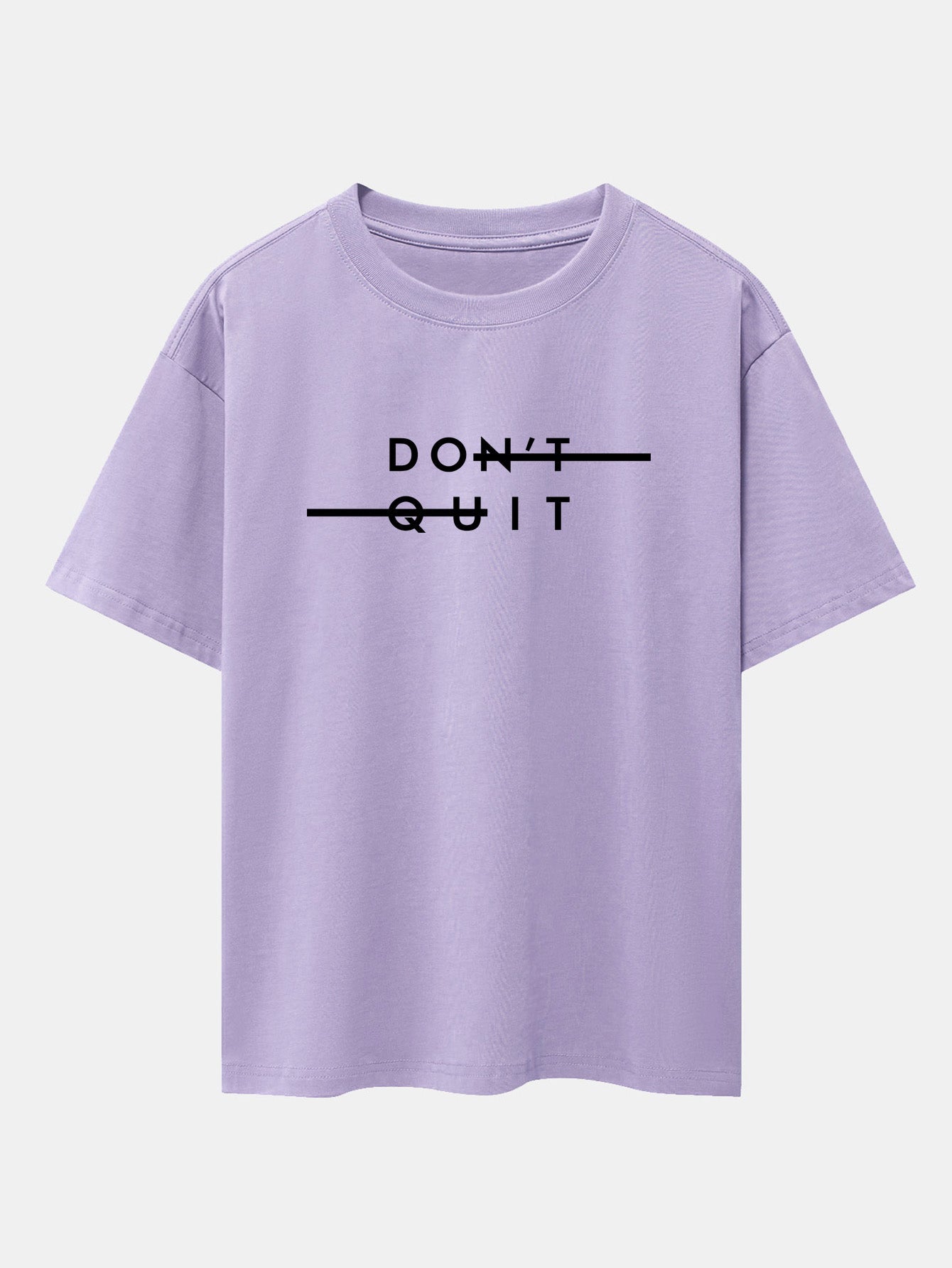 Don't Quit Print Drop Shoulder Oversize T-Shirt