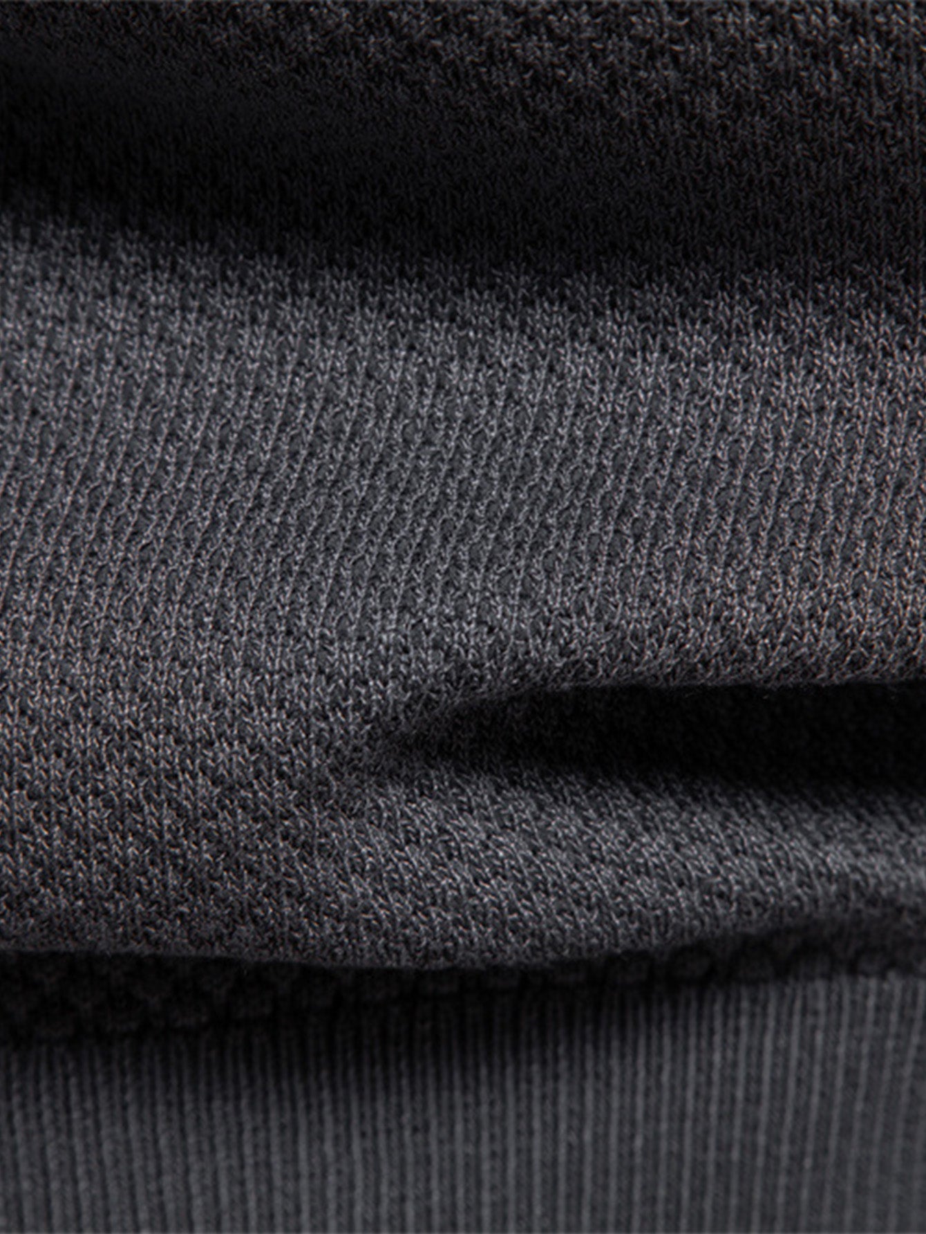 Pineapple Texture Knit V Neck Polo