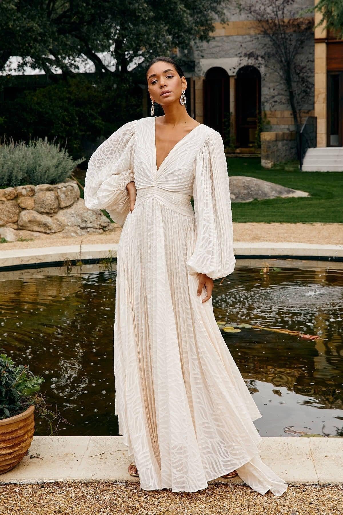 Elyra Cream Maxi Dress