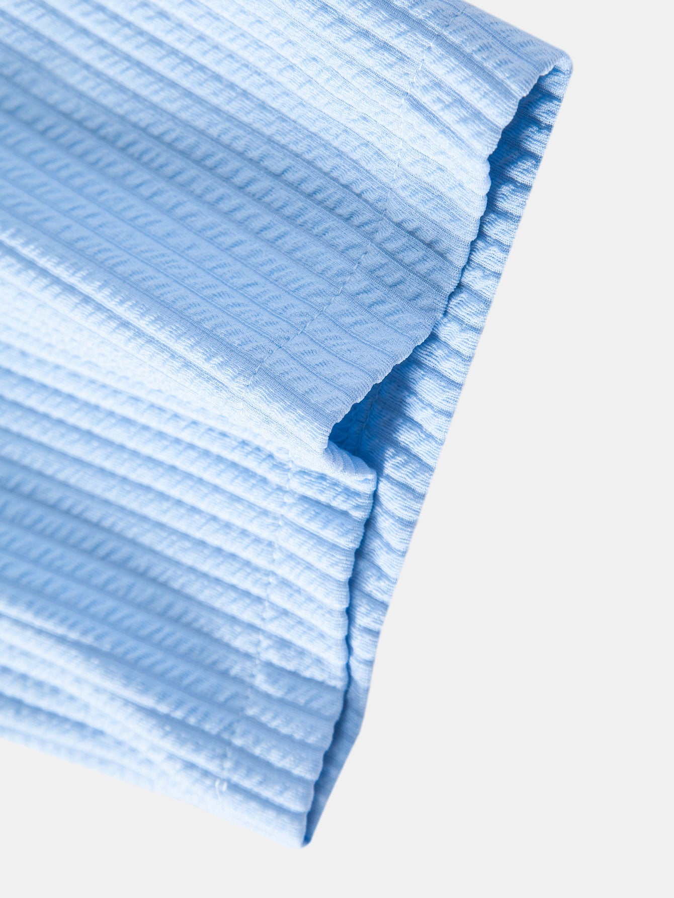 Muscle Fit Ribbed Button Up Shirt