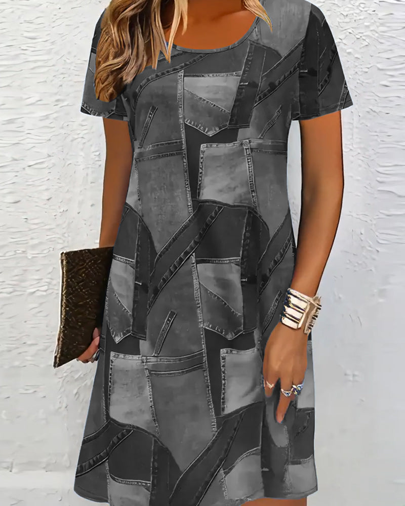Trendy Printed Casual Dress