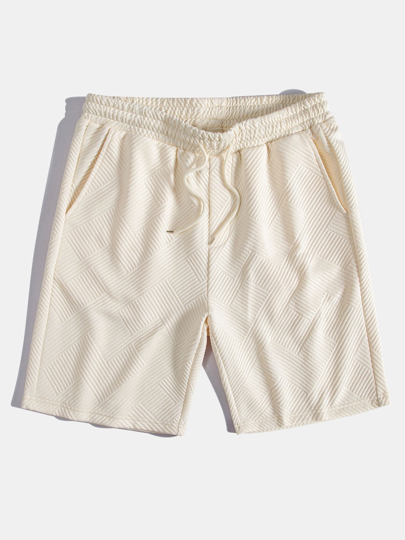 Stripe Jacquard Button Up Shirt & Shorts