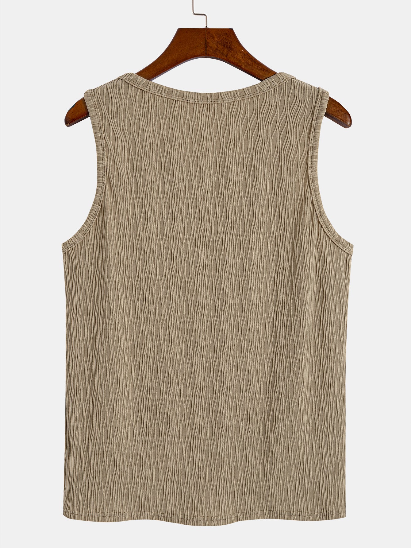3 Pieces Wave Jacquard Textured Tank Top