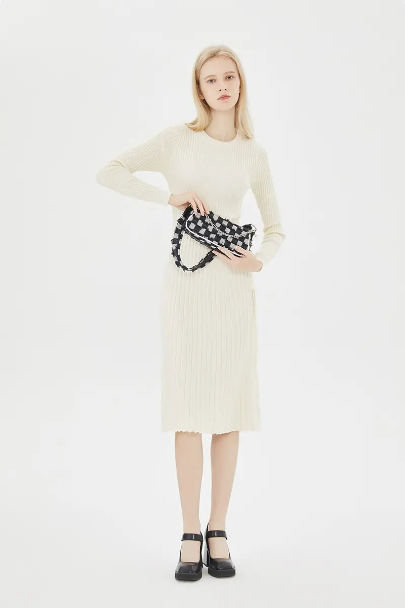 Checkerboard Chain Top Handle Shoulder Bag