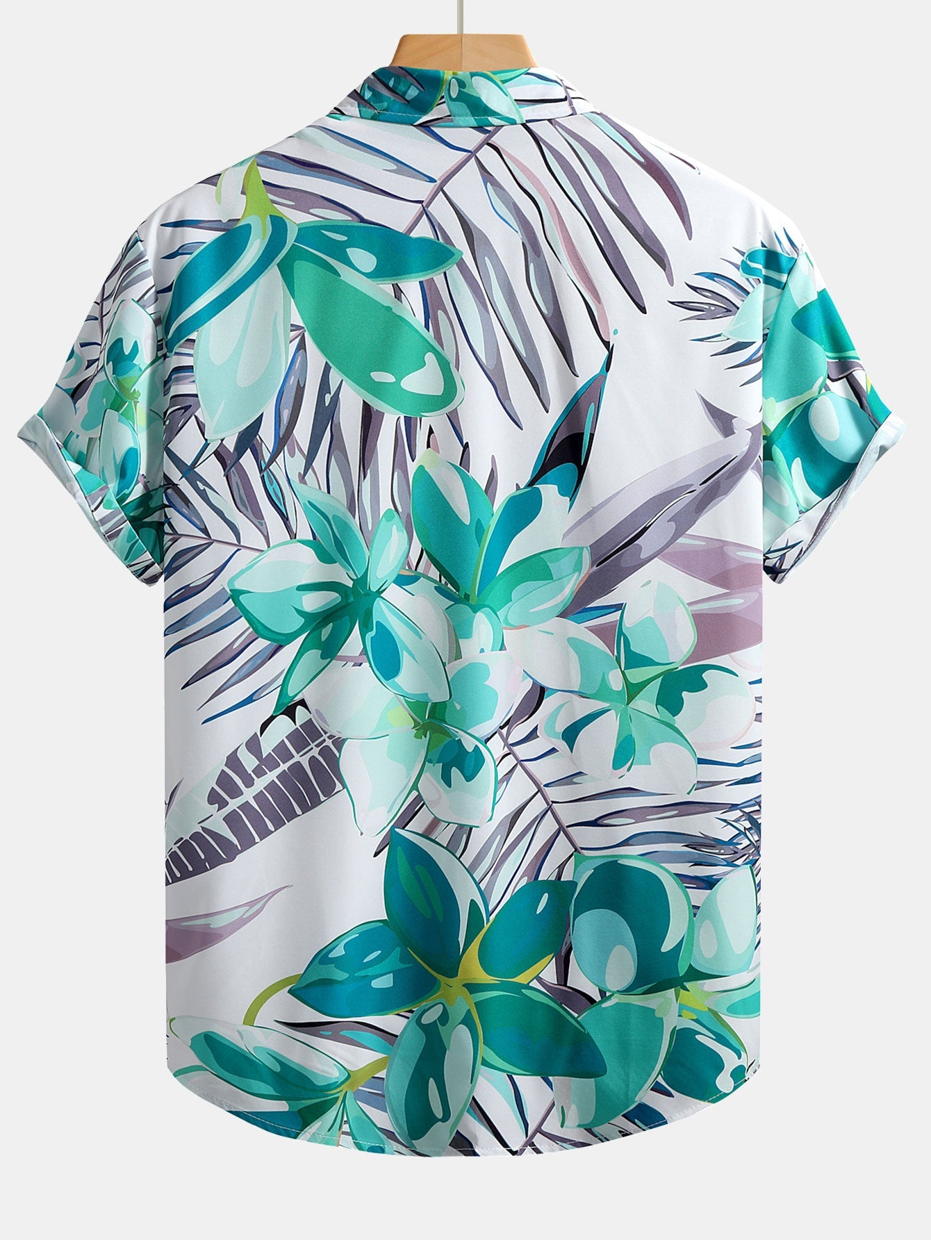 Flower Plants Print Button Up Shirt