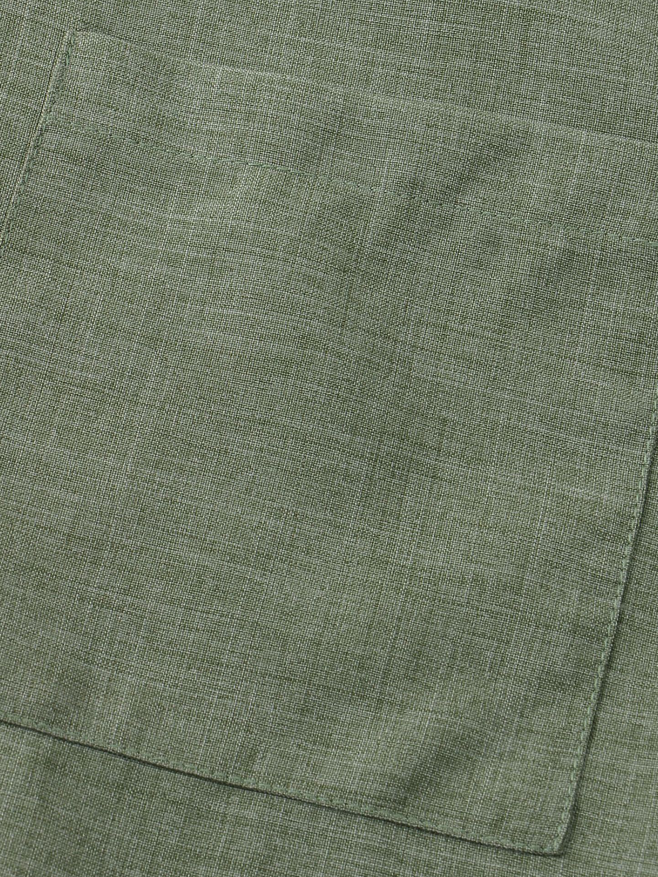 Man Stand Collar Shirt Whit Pocket