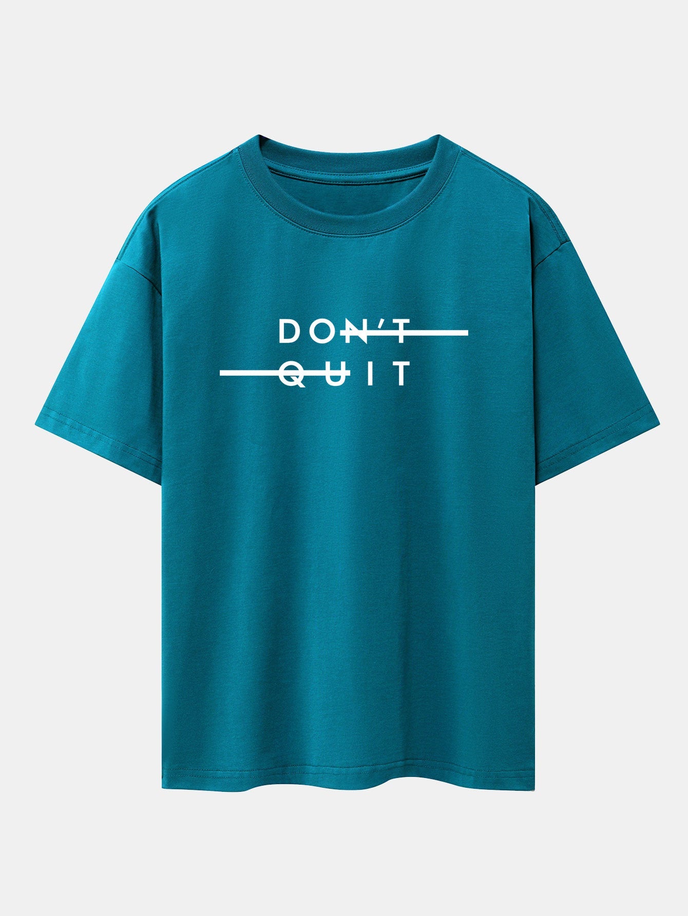 Don't Quit Print Drop Shoulder Oversize T-Shirt
