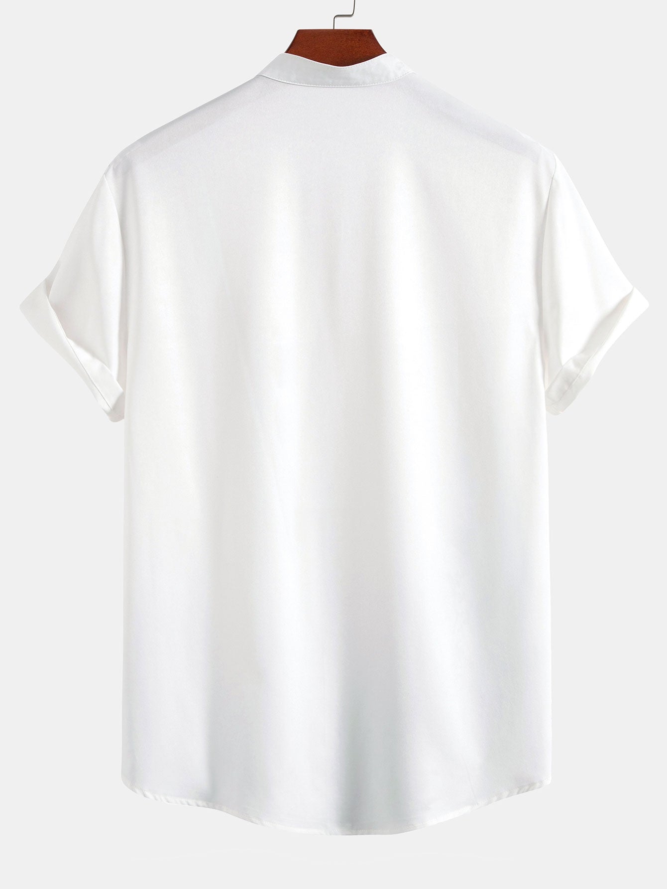 Ink Landscape Painting Stand Collar Shirt