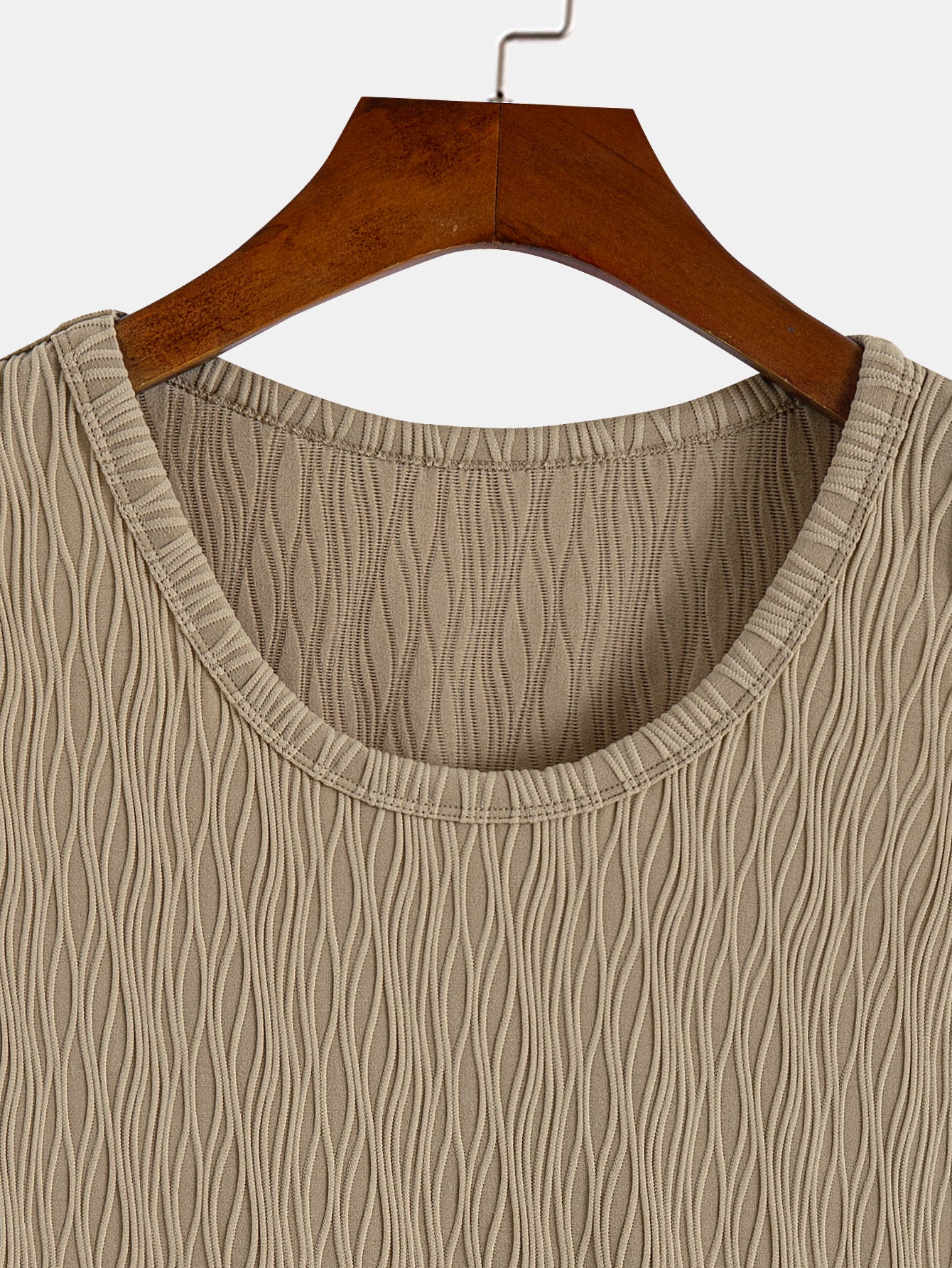 3 Pieces Wave Jacquard Textured Tank Top