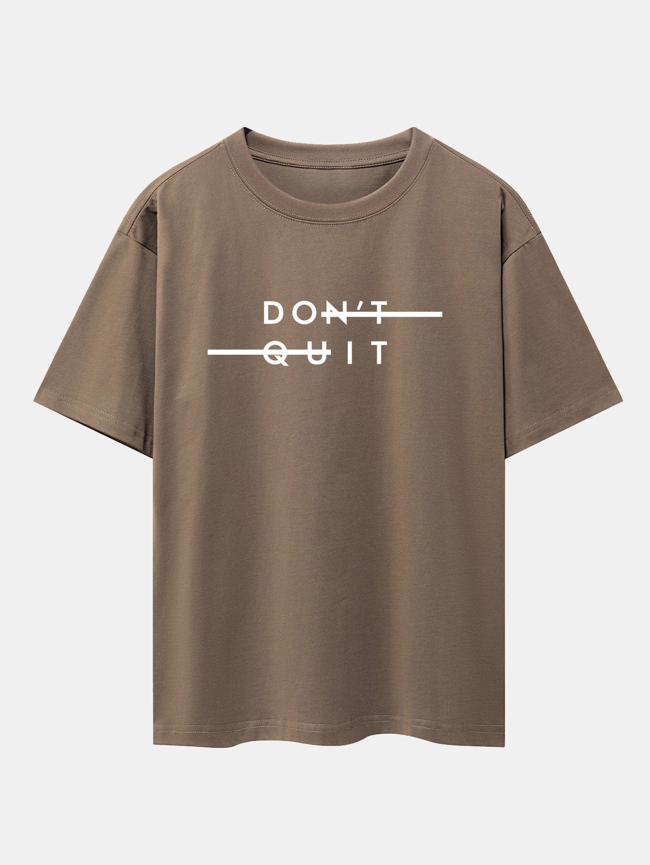 Don't Quit Print Drop Shoulder Oversize T-Shirt