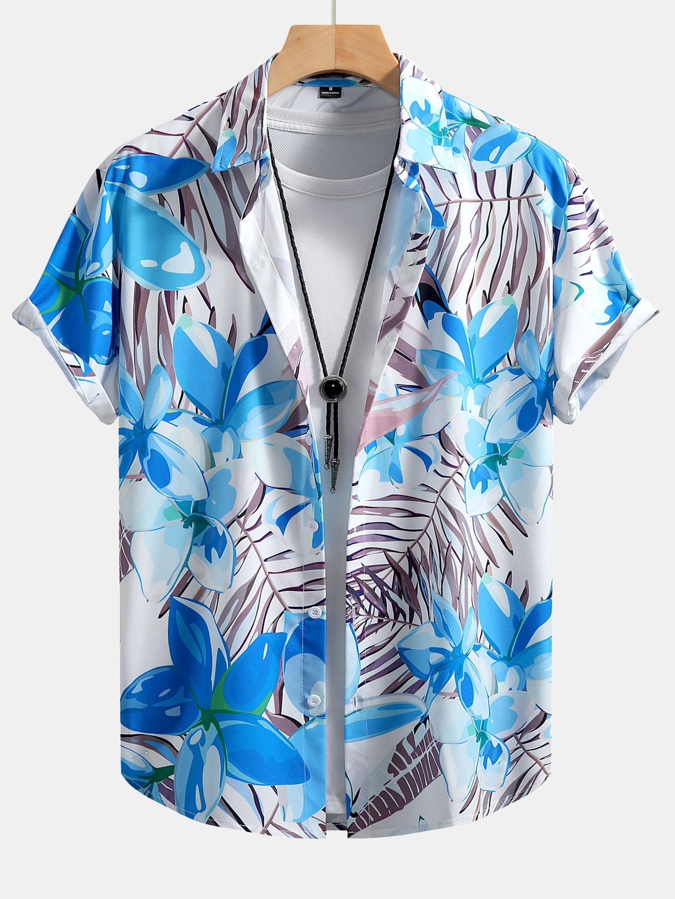 Flower Plants Print Button Up Shirt