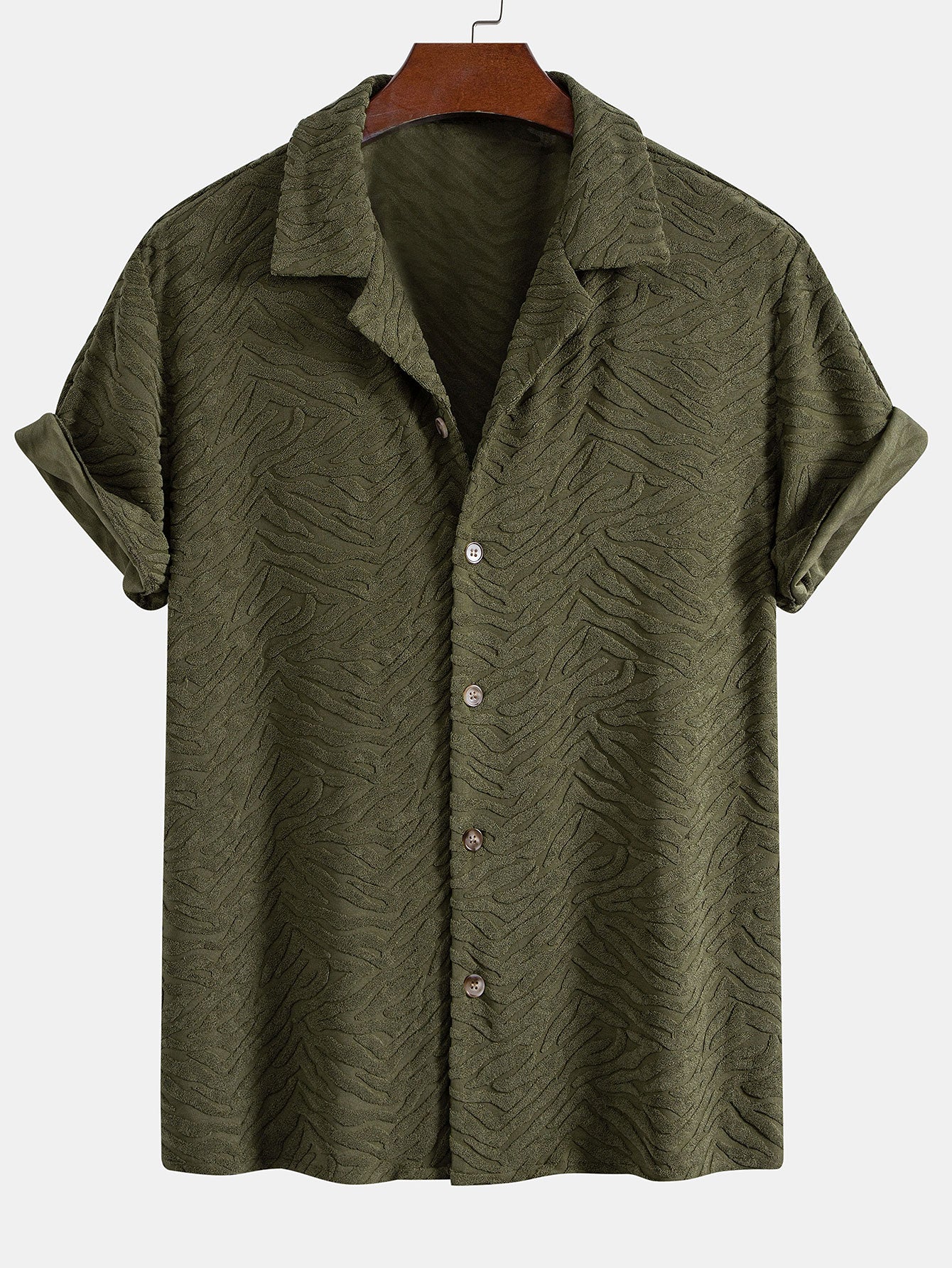 Animal Texture Terry Cuban Shirt