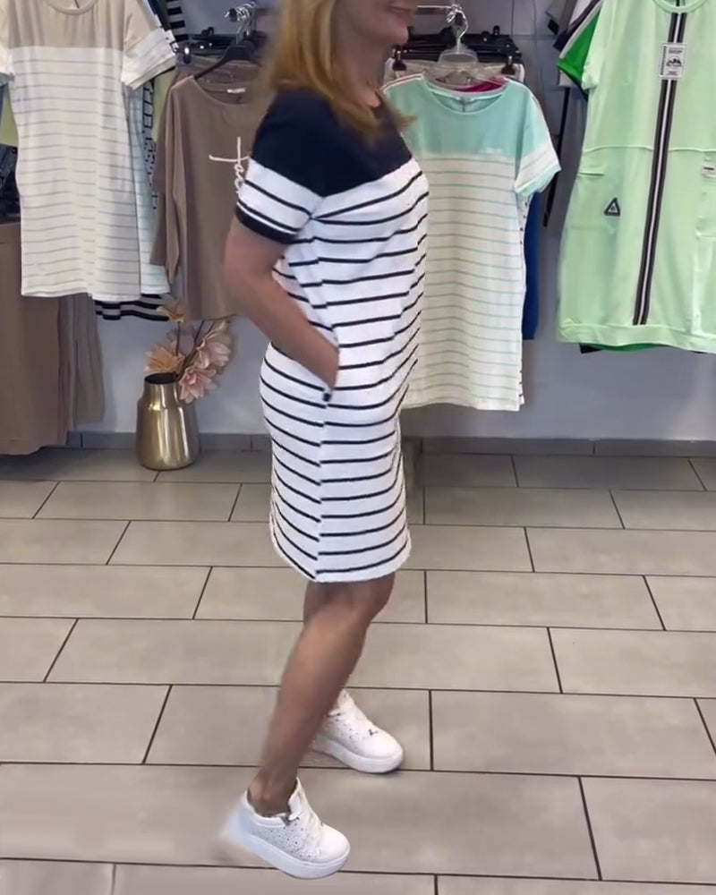 Serena Striped Day Dress