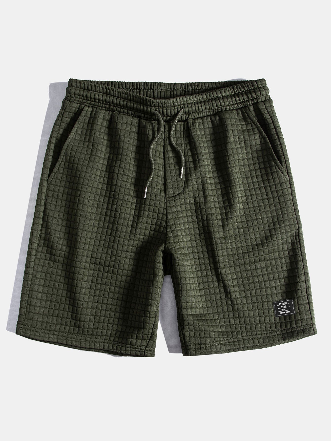 Kangaroo Pocket Waffle Hooded T-Shirt & Shorts