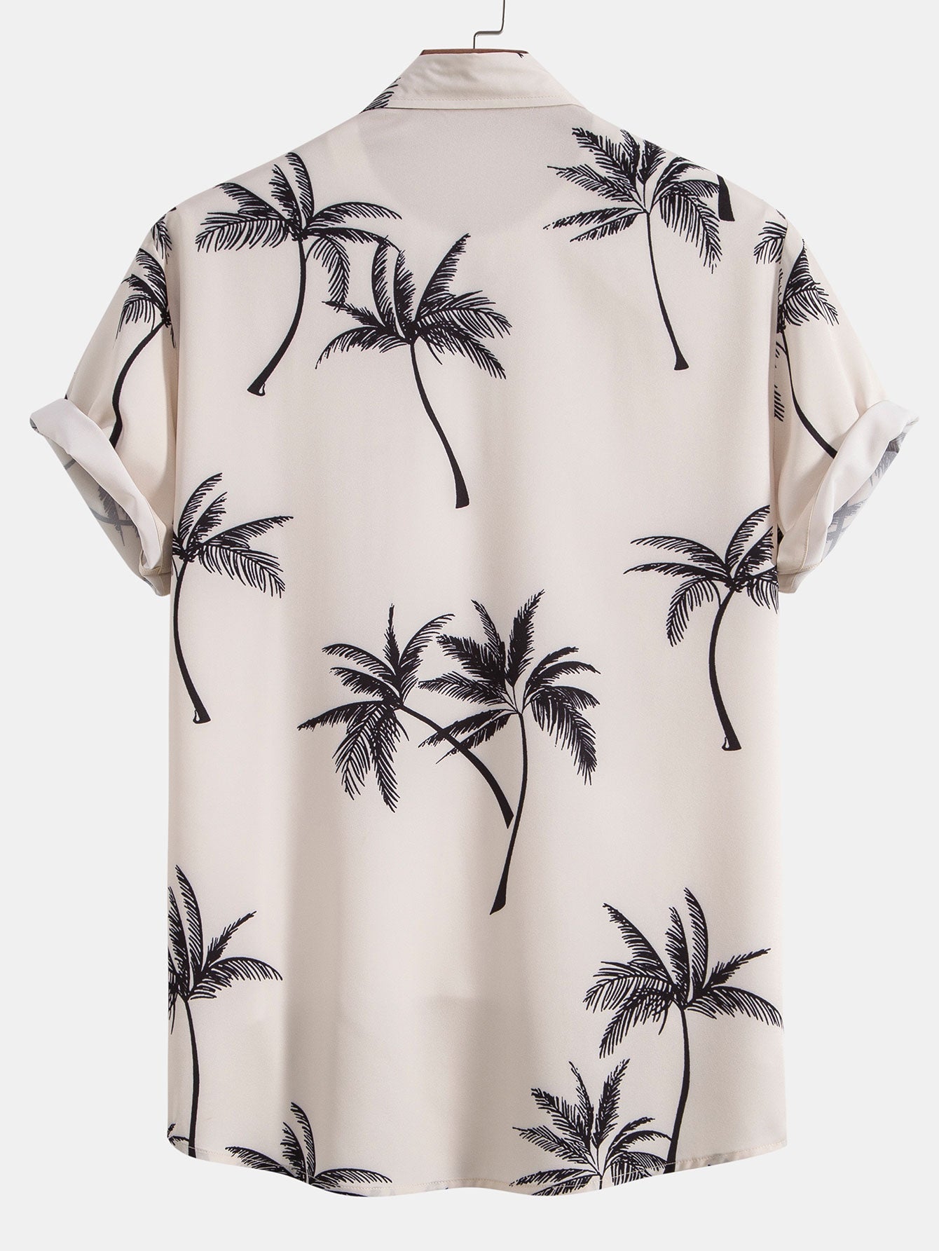 Palm Tree Print Button Up Shirt