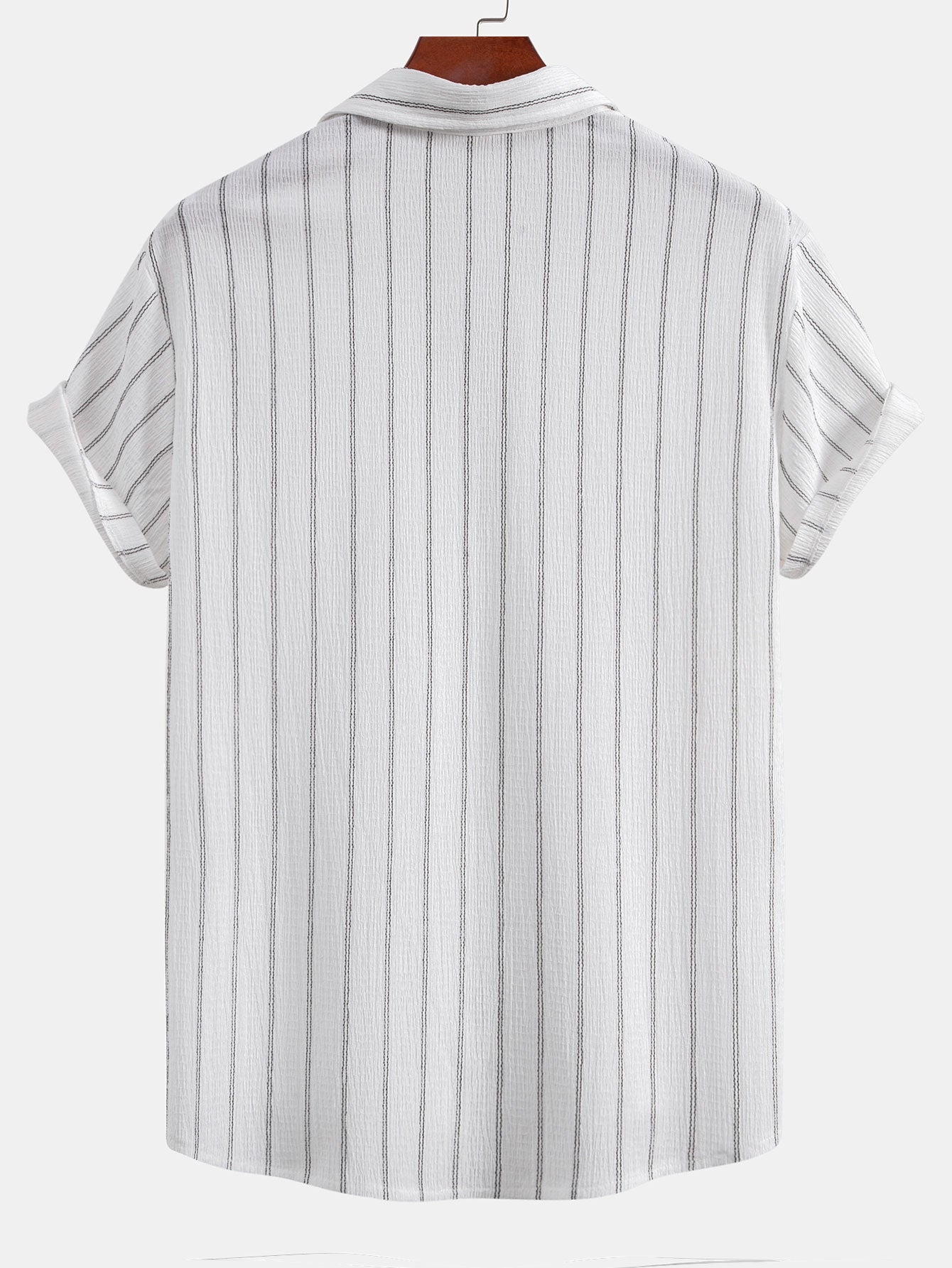 Stripe Textured Button Up Shirt