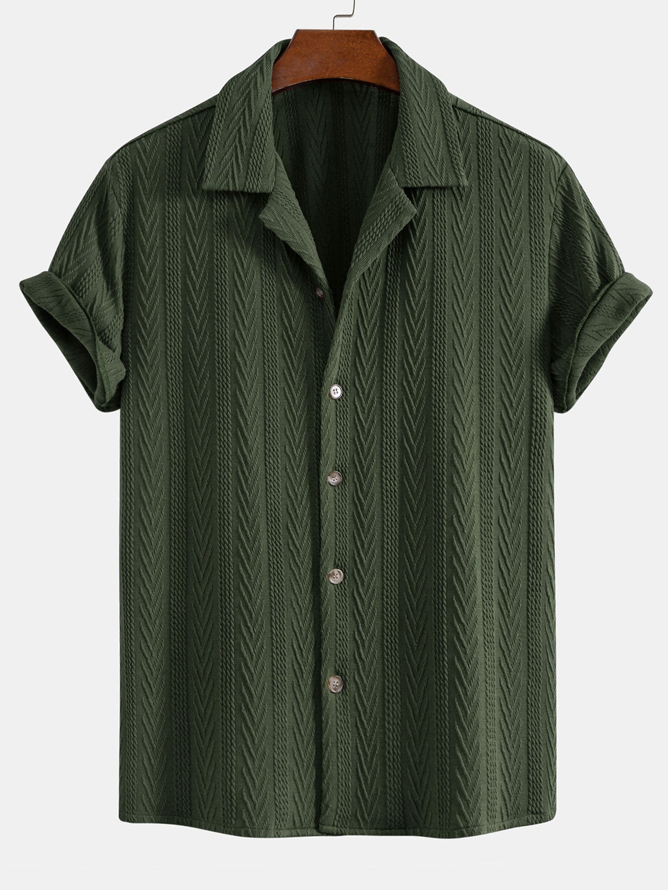 Texture Jacquard Cuban Shirt