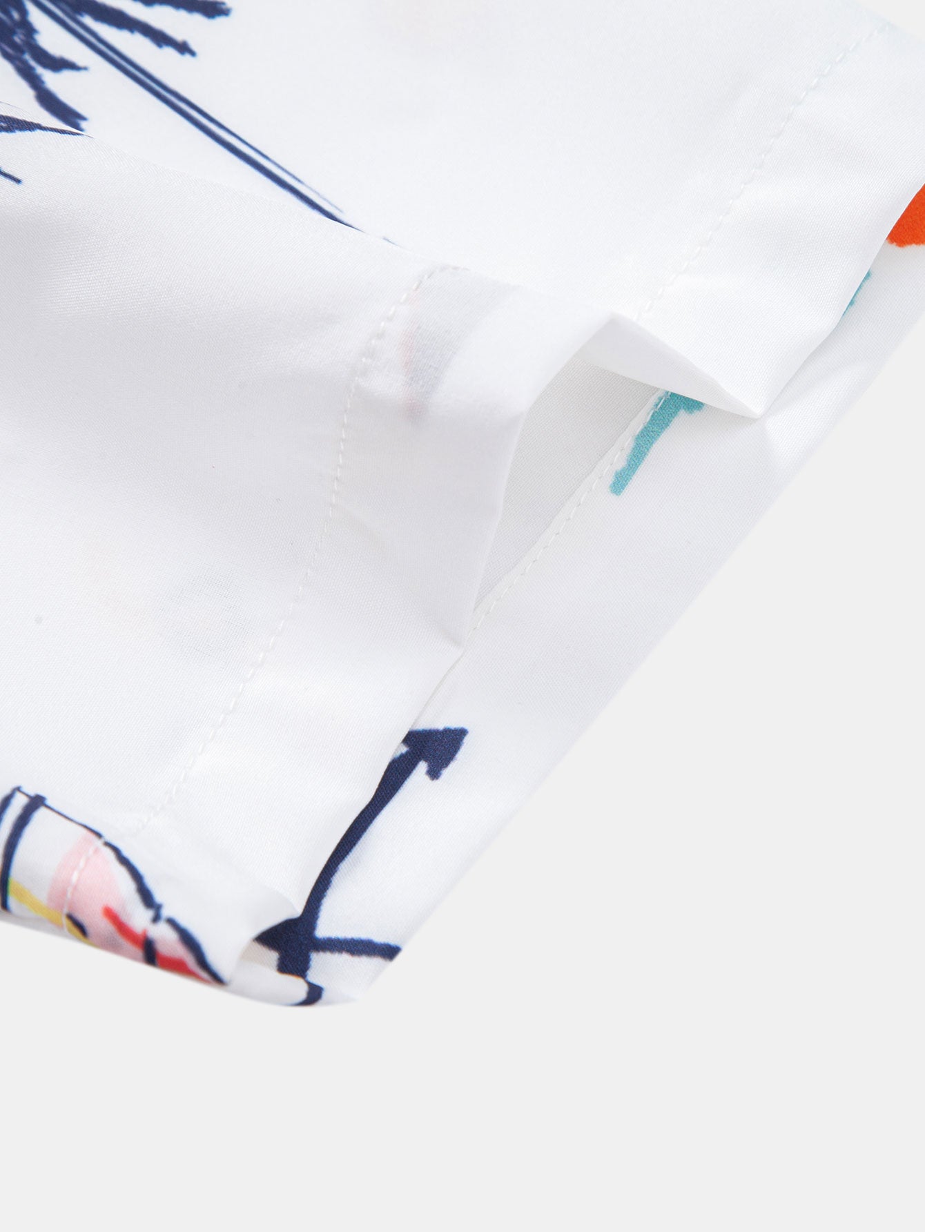 Palm Tree Nautical Print Button Up Shirt