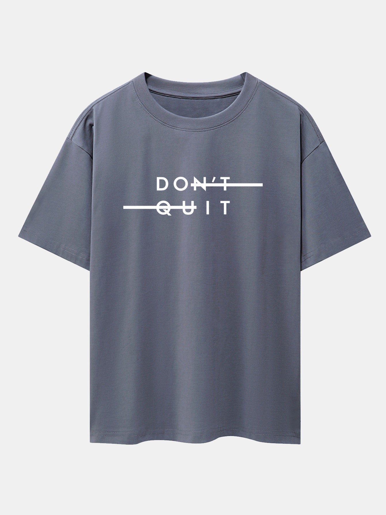 Don't Quit Print Drop Shoulder Oversize T-Shirt