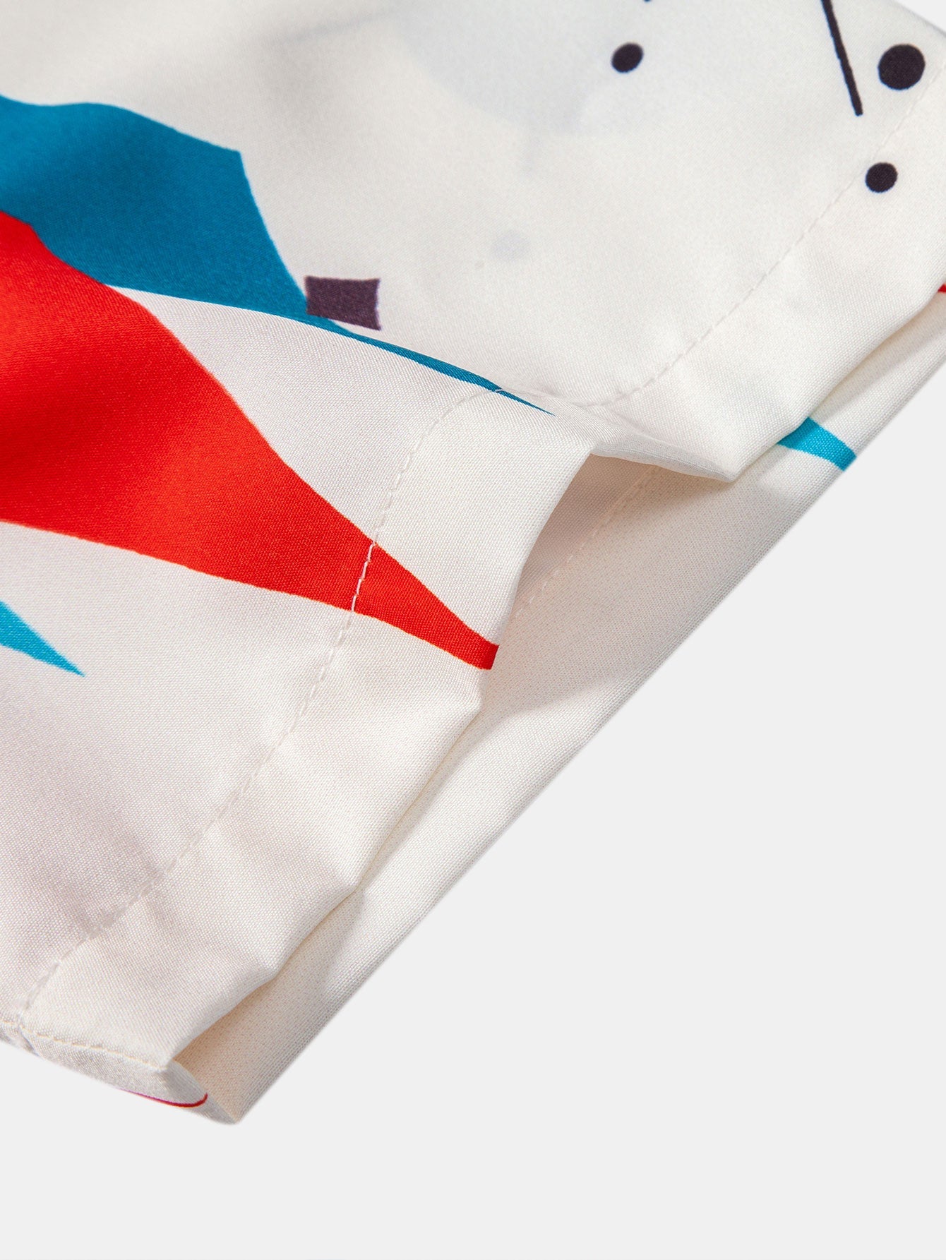 Atomic Geometric Print Button Up Shirt & Swim Shorts