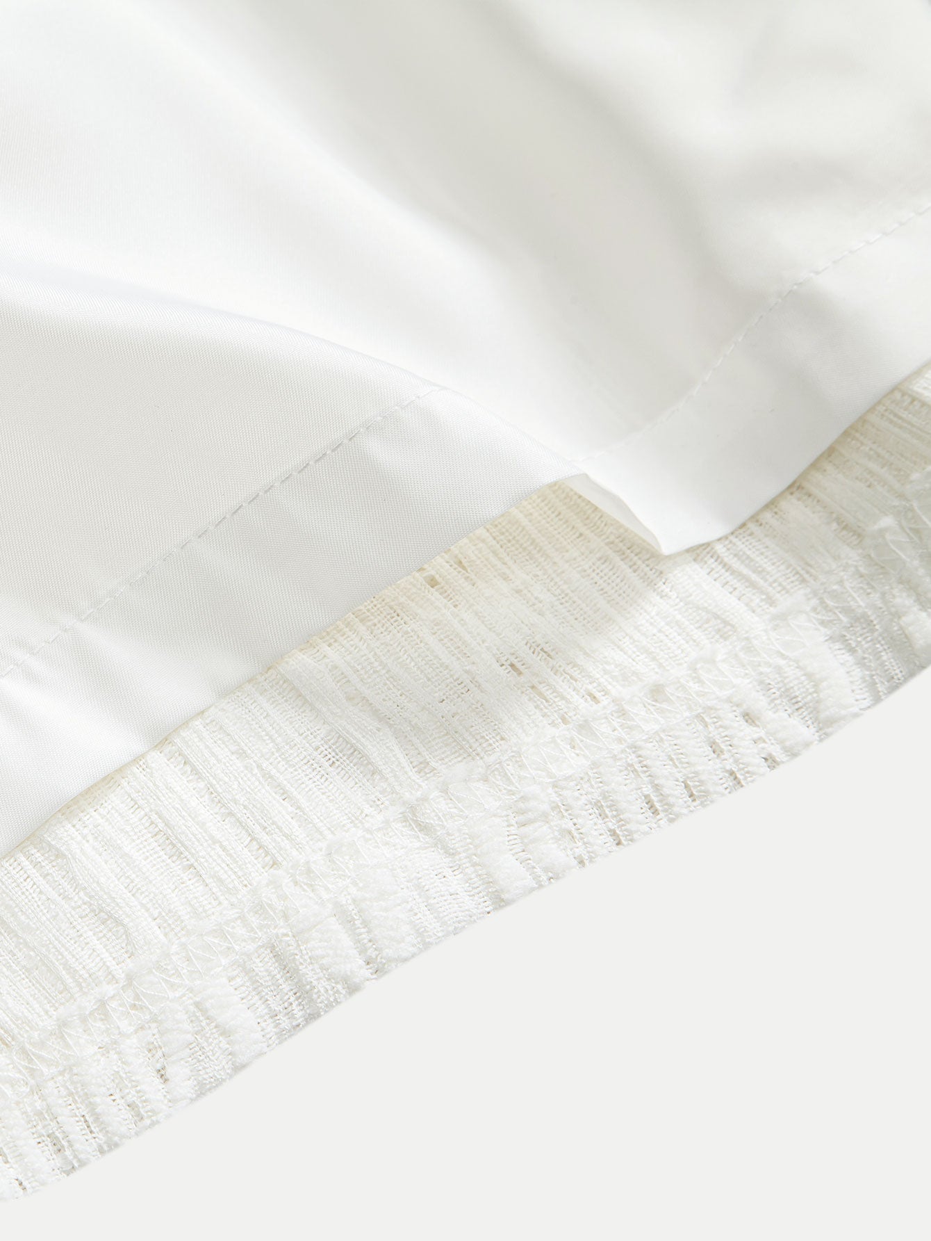 Geometric Jacquard Eyelet Cuban Shirt & Textured Shorts With Lining