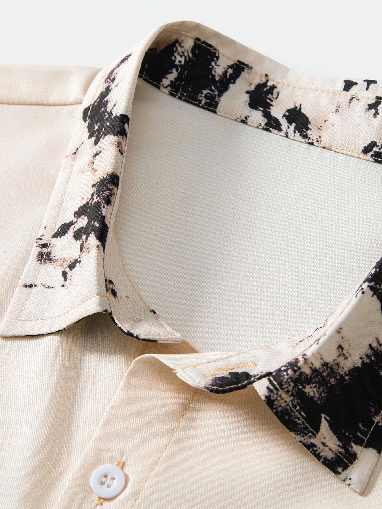 Ink Mountain Shirt & Man Mid Length Drawstring Swim Shorts