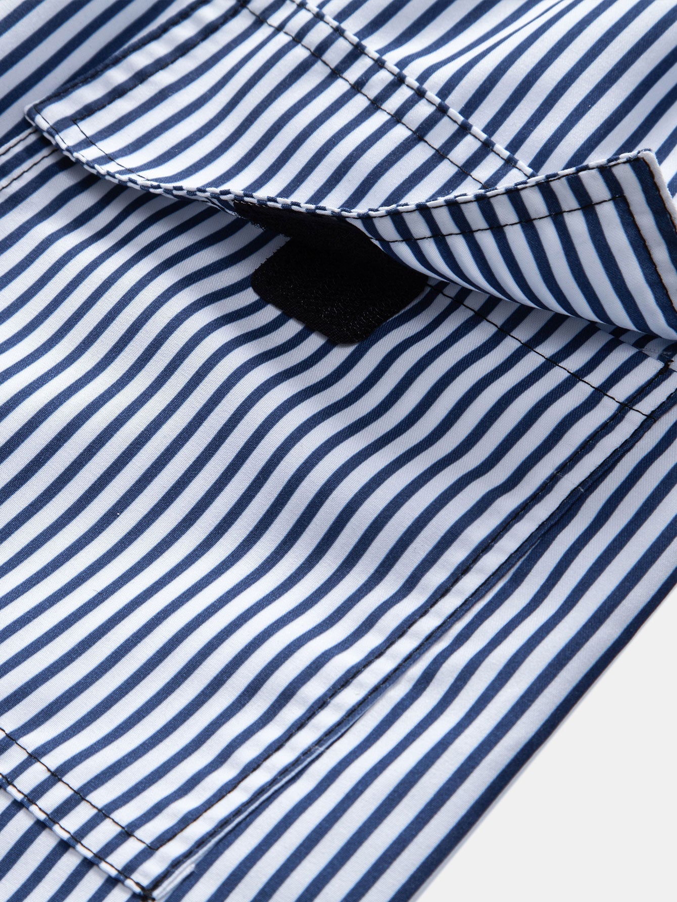 Palm Tree Nautical Print Button Up Shirt & Stripe Print Swim Shorts