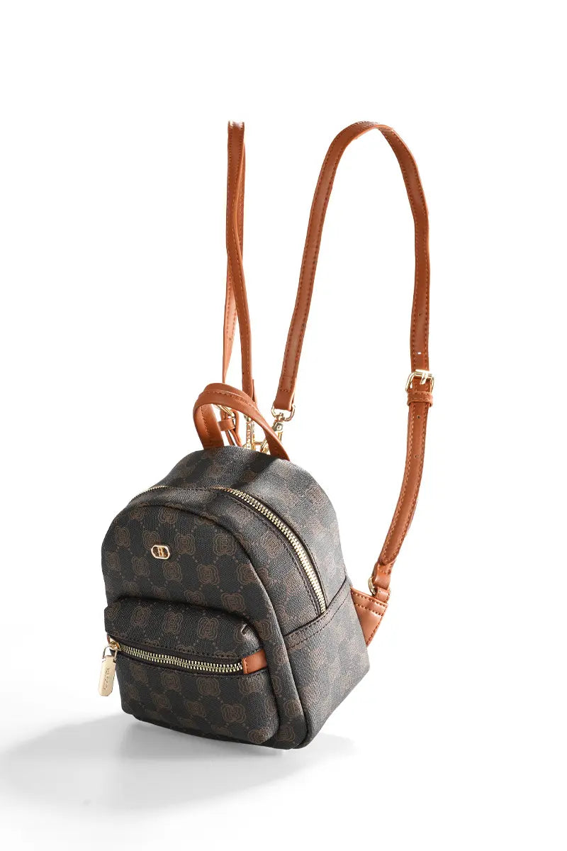 Checkerboard Design Backpack