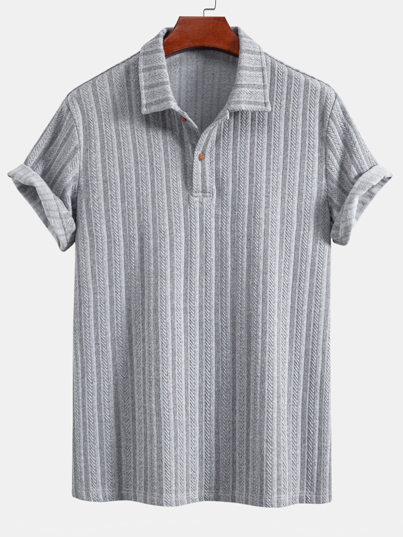 Wheat Ear Jacquard Polo Shirt
