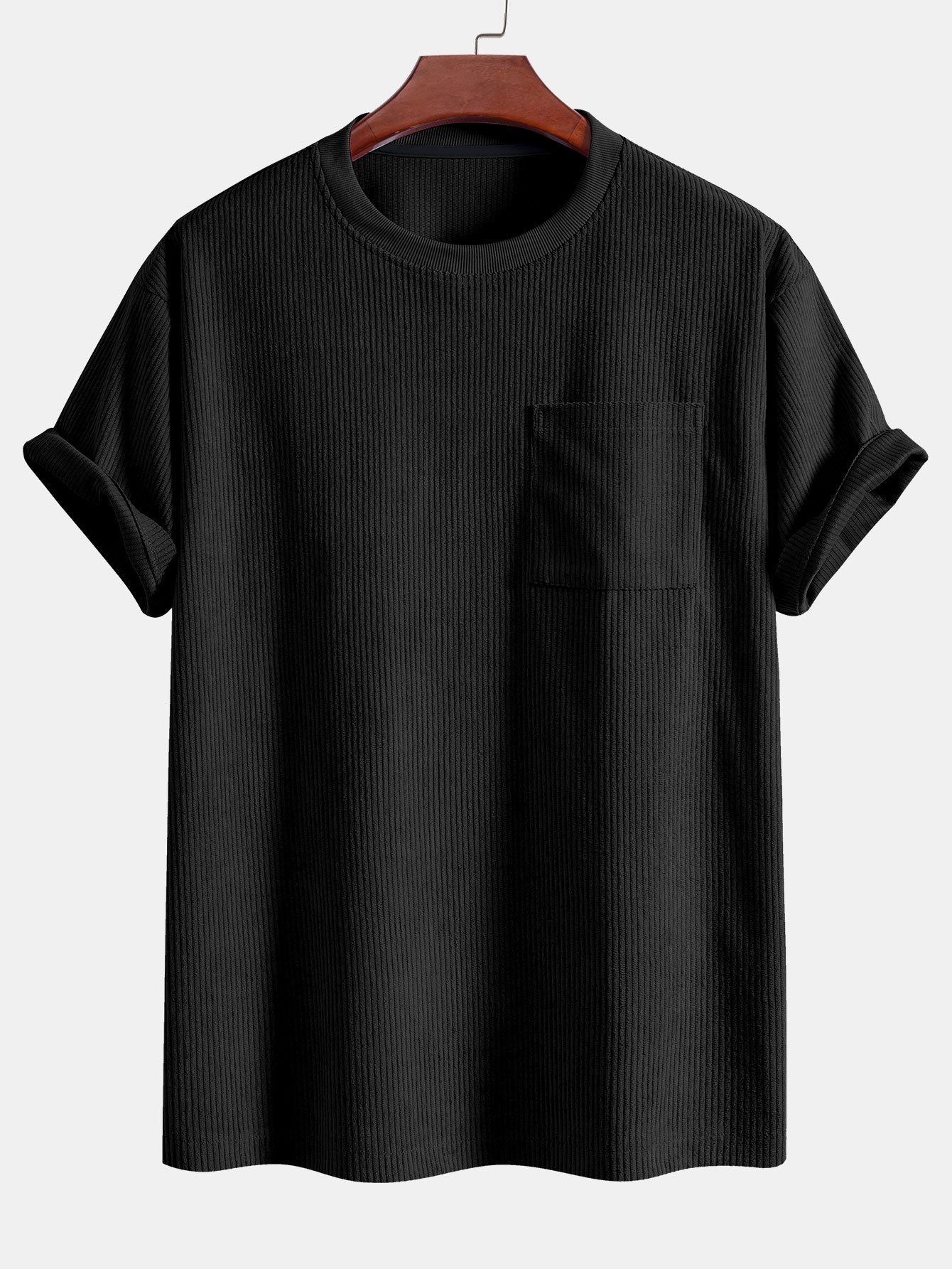 Corduroy Oversize T-Shirt With Pocket