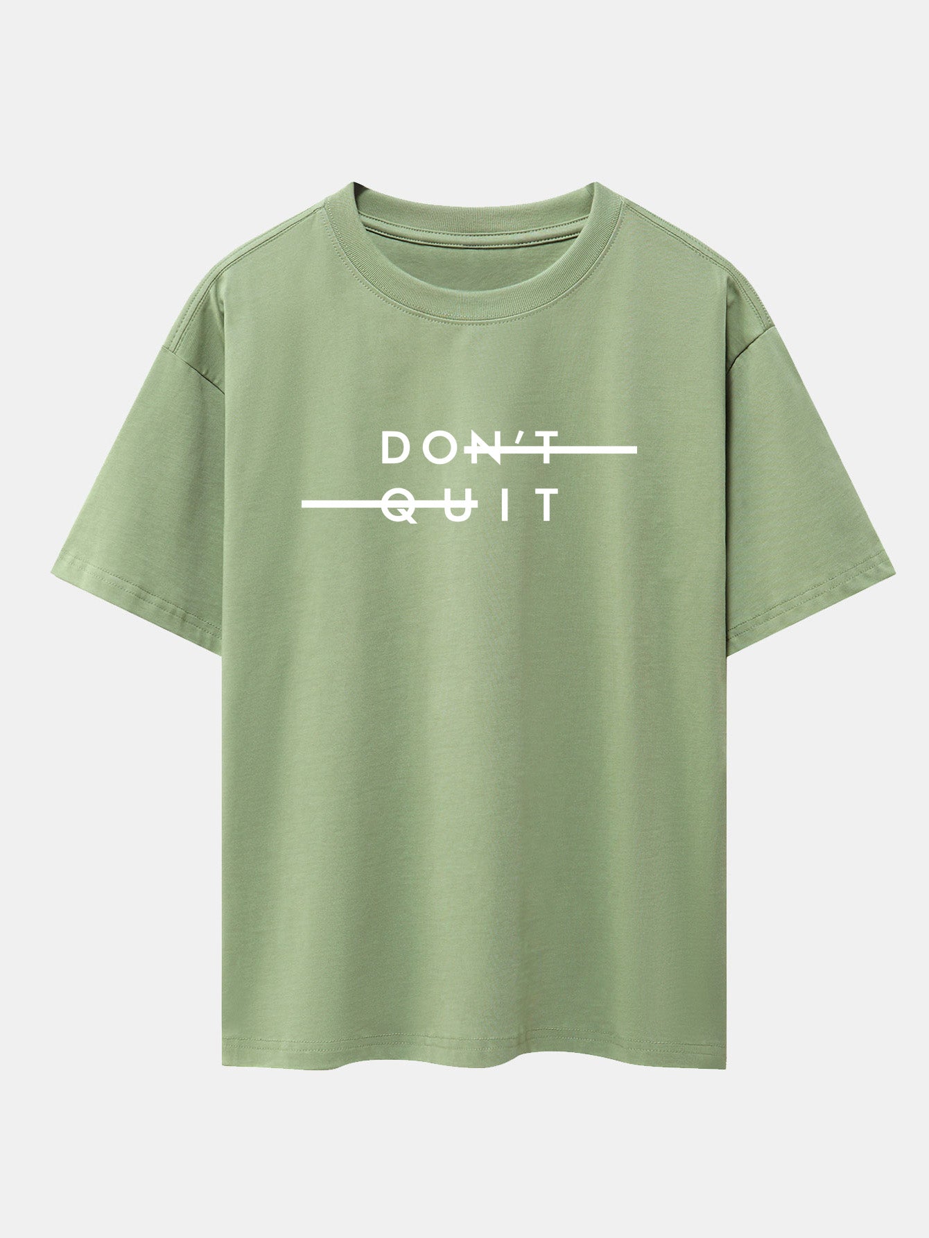 Don't Quit Print Drop Shoulder Oversize T-Shirt