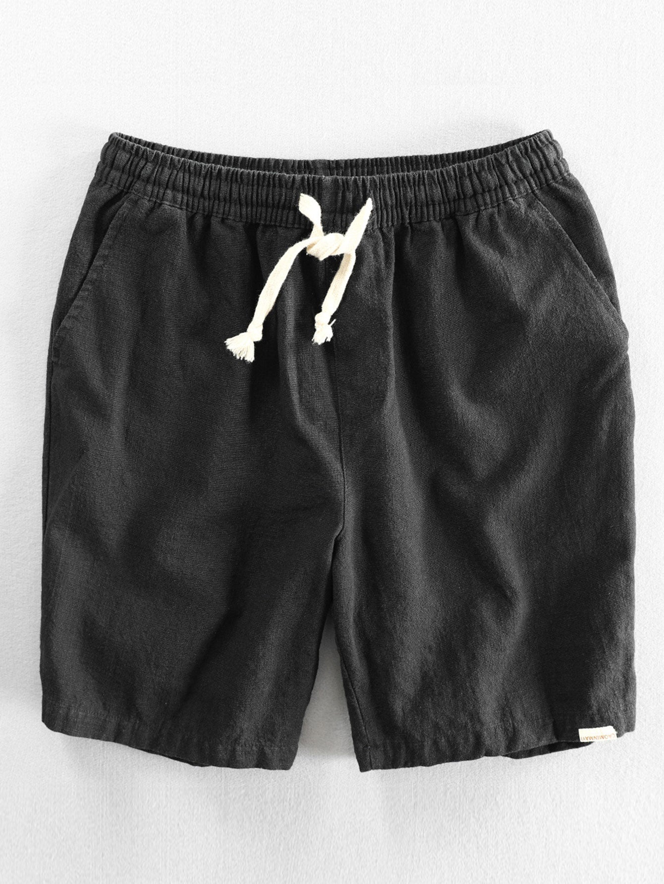 Geometric Jacquard Eyelet Cuban Shirt & Linen Cotton Blend Shorts