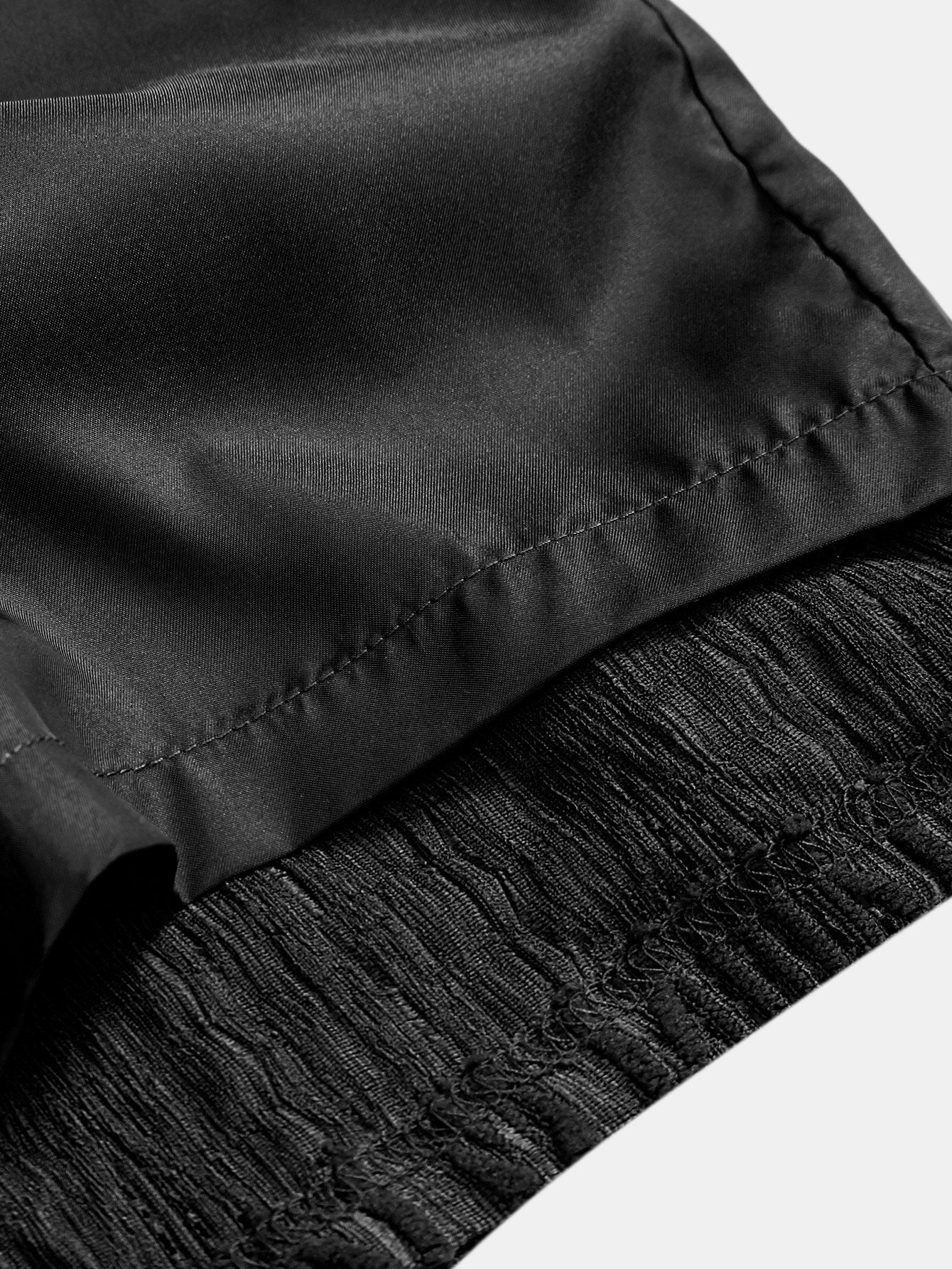 Geometric Jacquard Eyelet Cuban Shirt & Textured Shorts With Lining