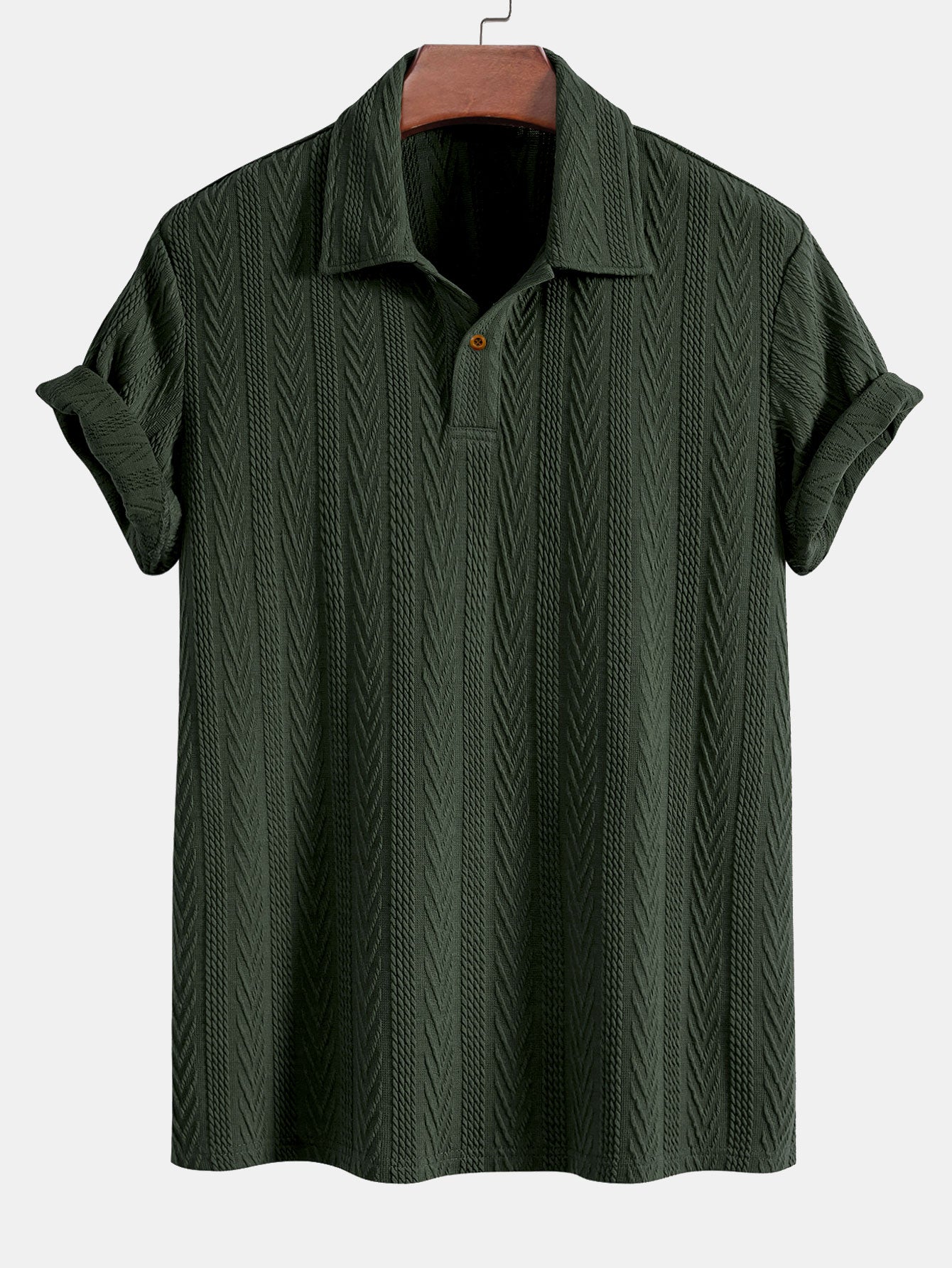 Short Sleeve Jacquard Polo