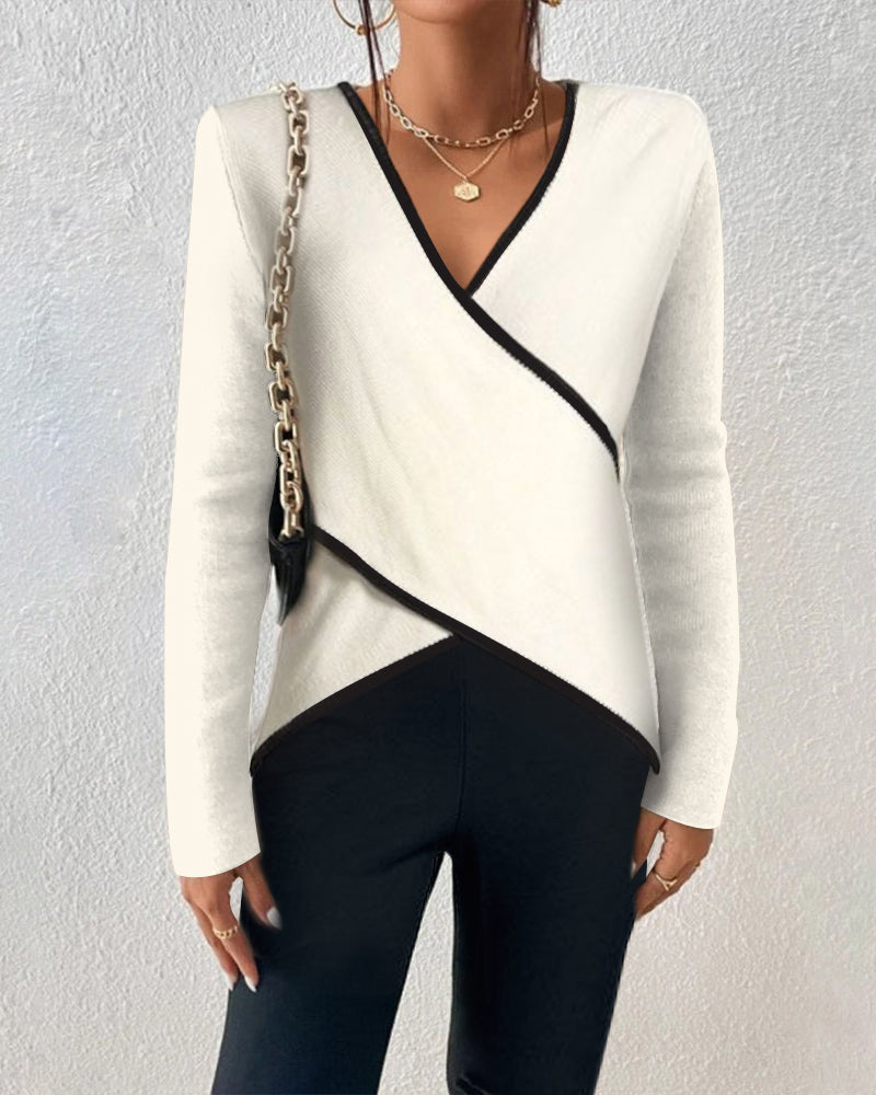 Maveo Elegant V-Neck Top