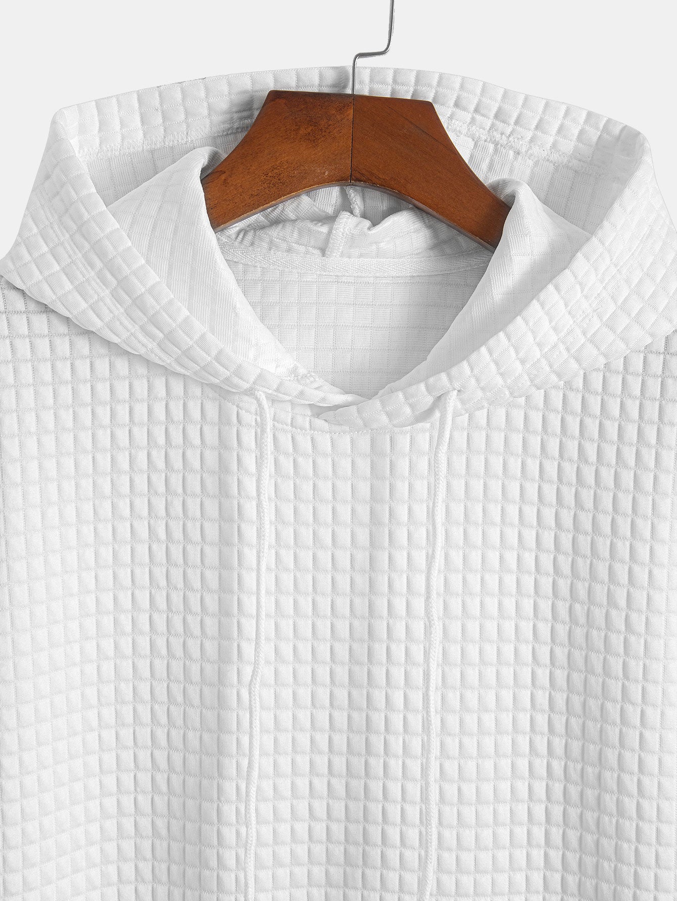 Kangaroo Pocket Waffle Hooded T-Shirt & Shorts