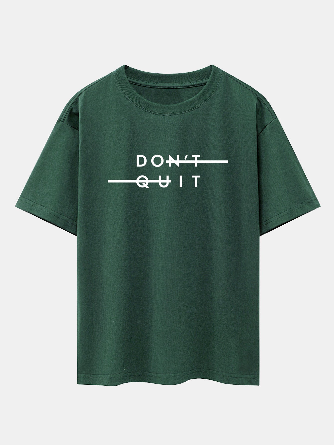 Don't Quit Print Drop Shoulder Oversize T-Shirt