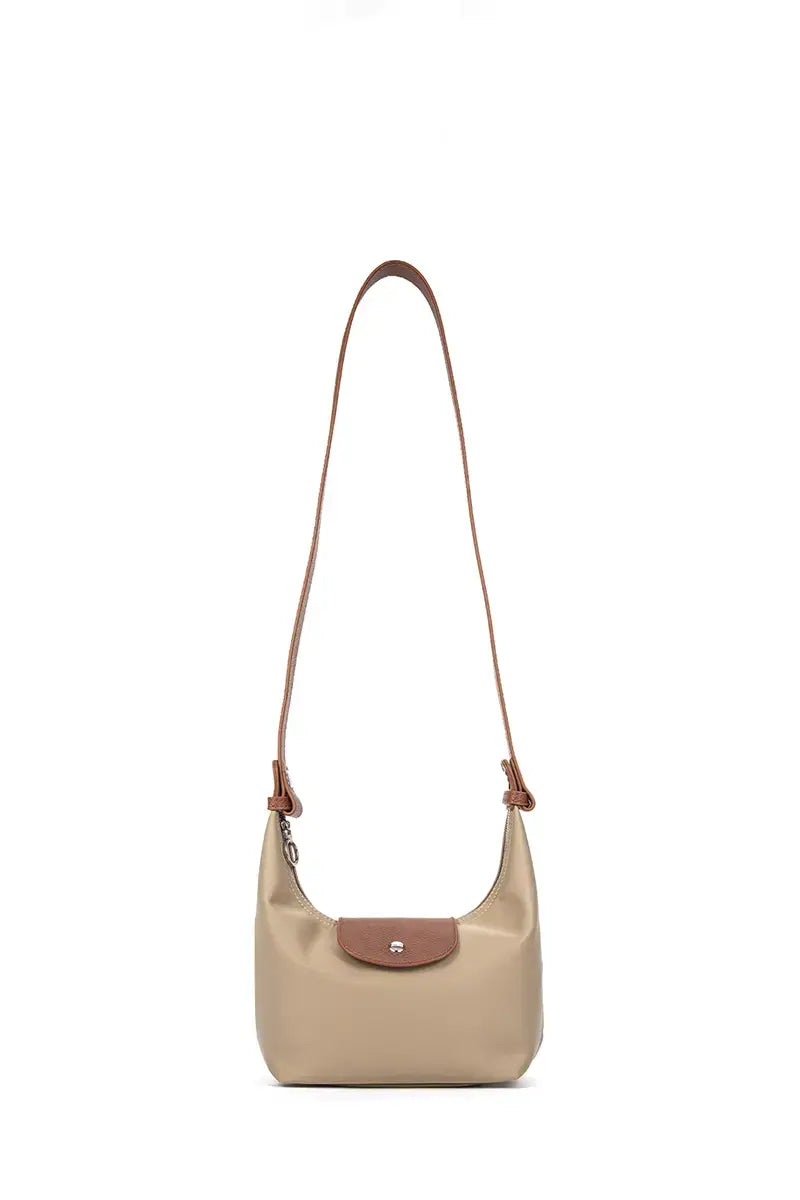 Colorblock PU Leather Dumpling Shoulder & Crossbody Bag