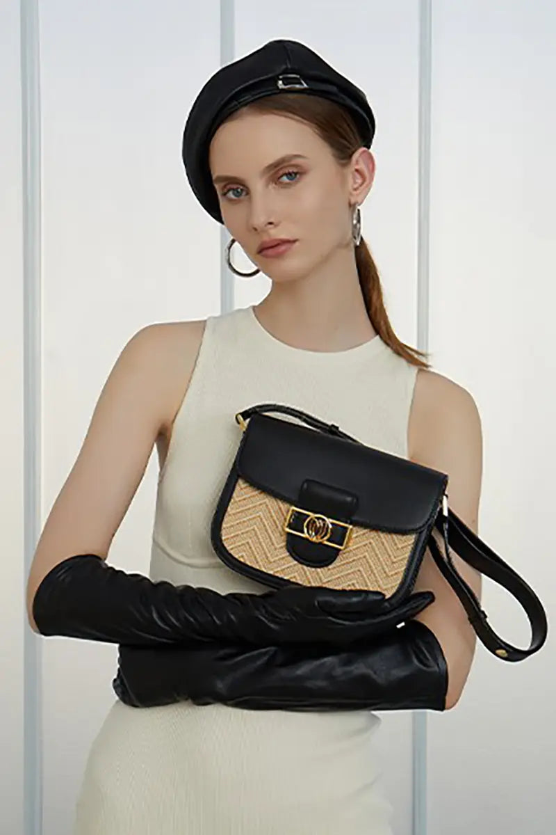 Colorblock Saddle Crossbody Bag