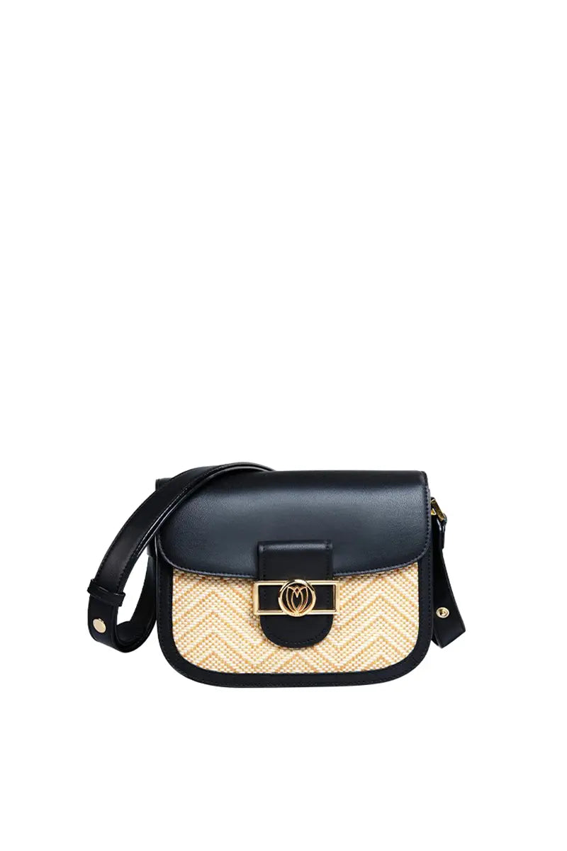 Colorblock Saddle Crossbody Bag