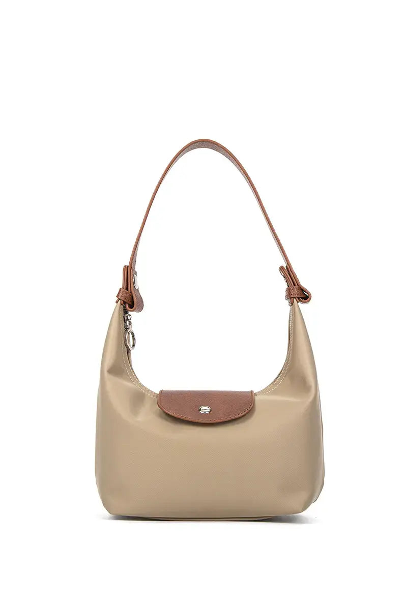 Colorblock PU Leather Dumpling Shoulder & Crossbody Bag