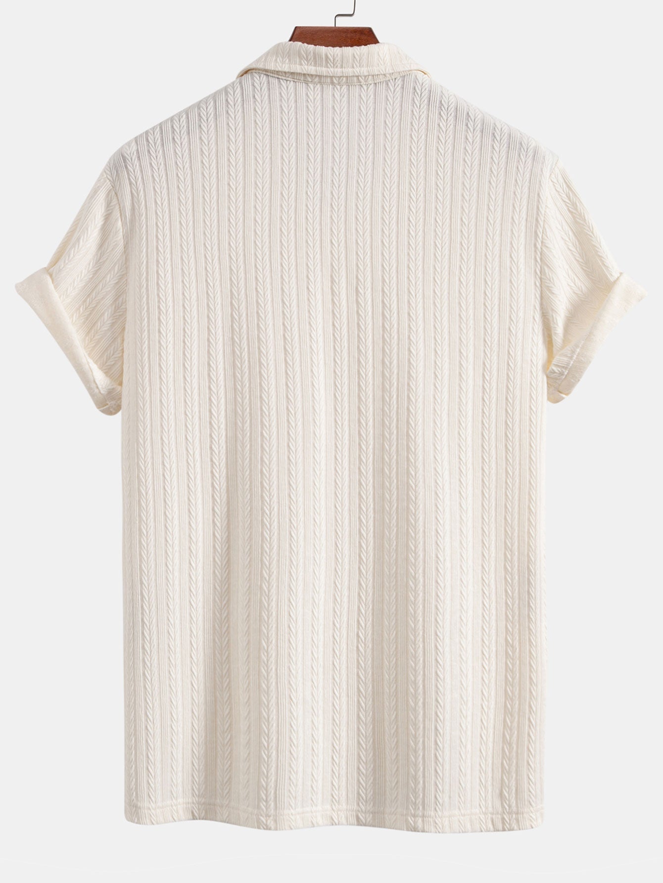 Wheat Ear Jacquard Polo Shirt