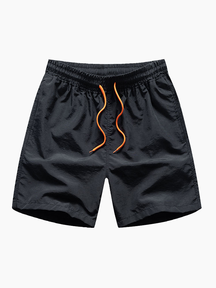 Ink Mountain Shirt & Man Mid Length Drawstring Swim Shorts