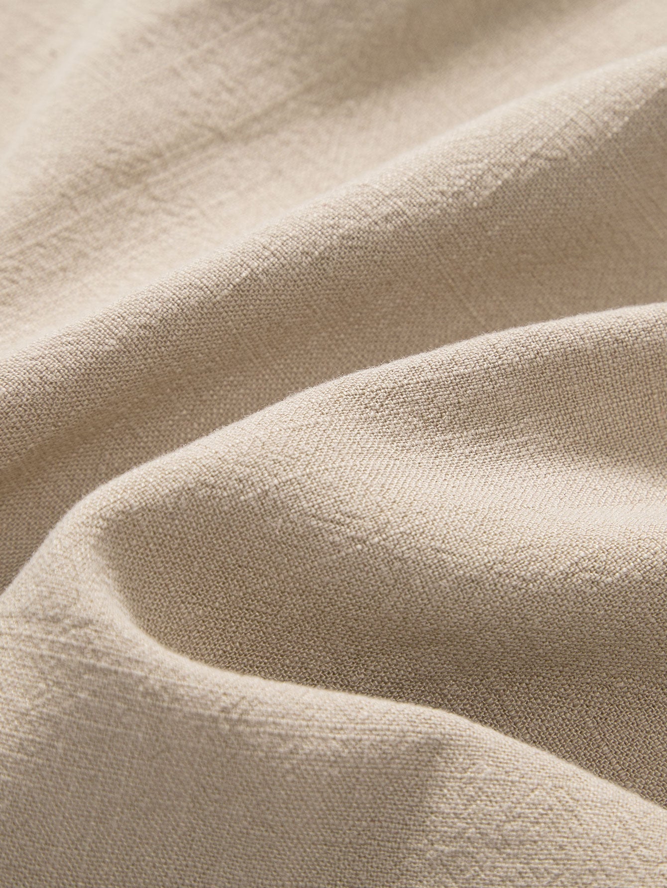 Linen And Rayon Blend Stand Collar Shirt