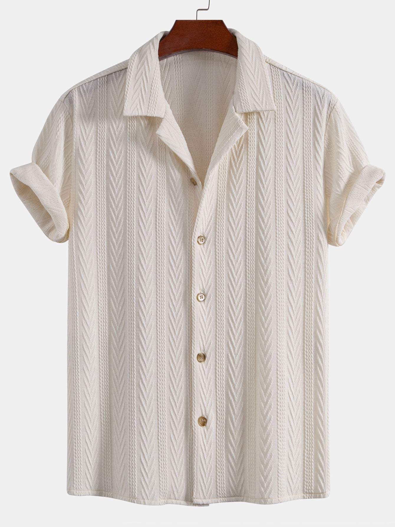 Texture Jacquard Cuban Shirt
